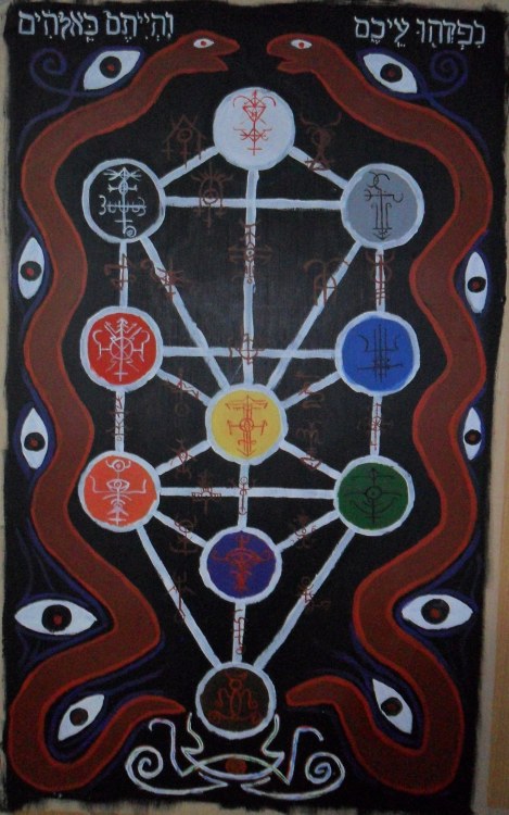 “Tree Of Qliphoth” By Sol Nax. Acrylics On Wood.