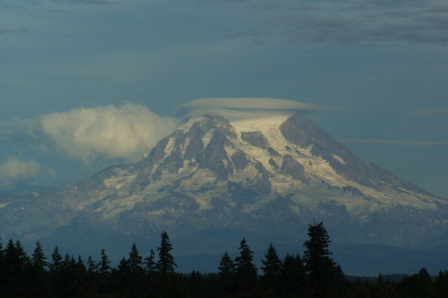 frommylimitedtravels:Cloud cap on Rainier.