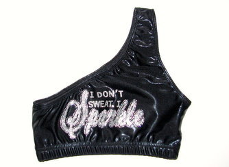 one shoulder sports bra cheer