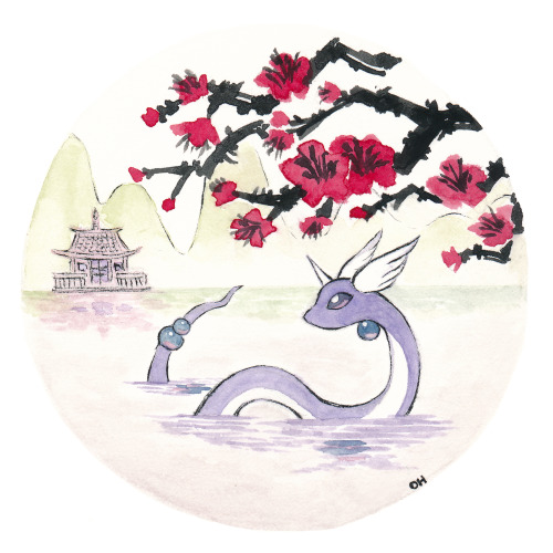 revilonilmah:#148 Dragonair, graceful dragon of the lake. 