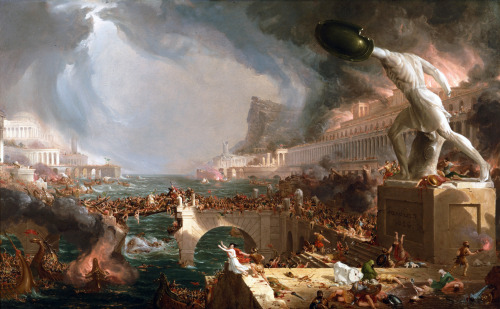 aqua-regia009:Destruction (1836) - Thomas Cole From «The Course...