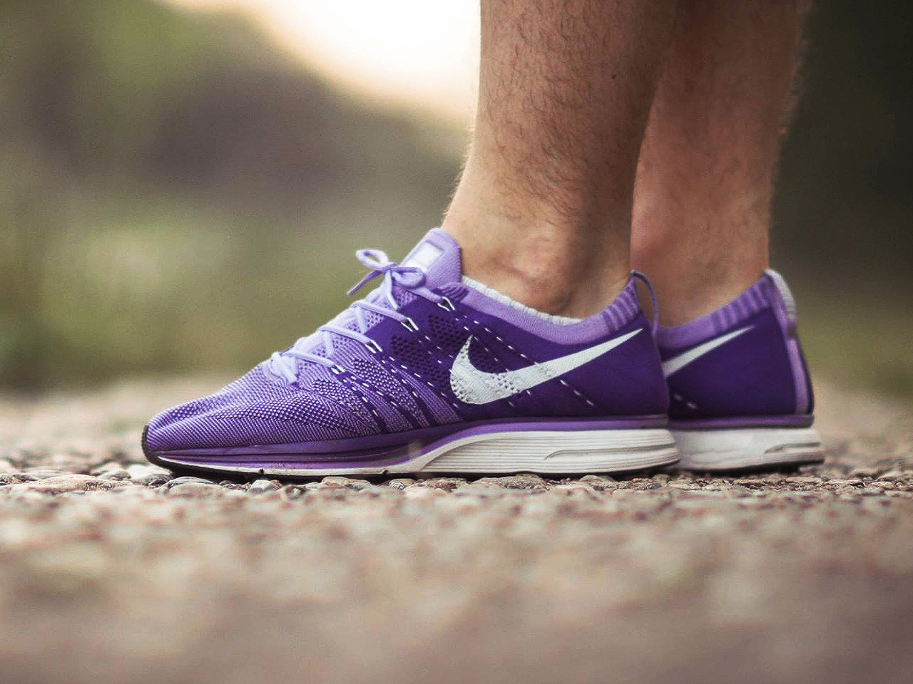 nike flyknit trainer violet