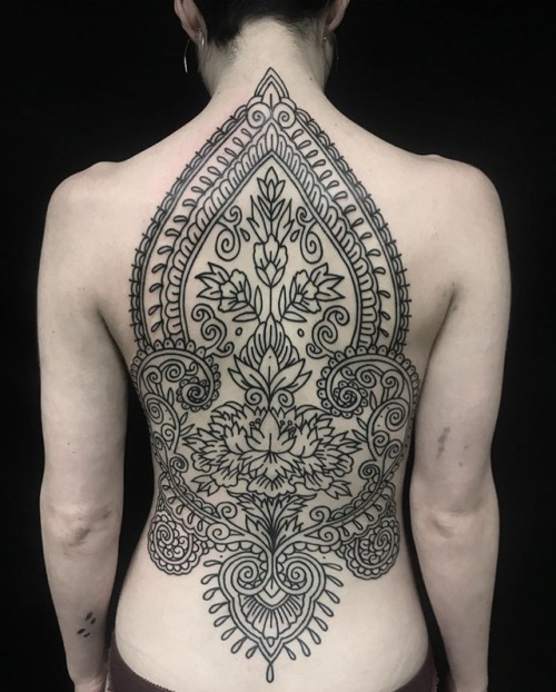 full back tattoo on Tumblr