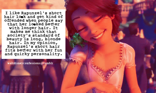 Walt Disney Confessions I Like Rapunzel S Short Hair Look And