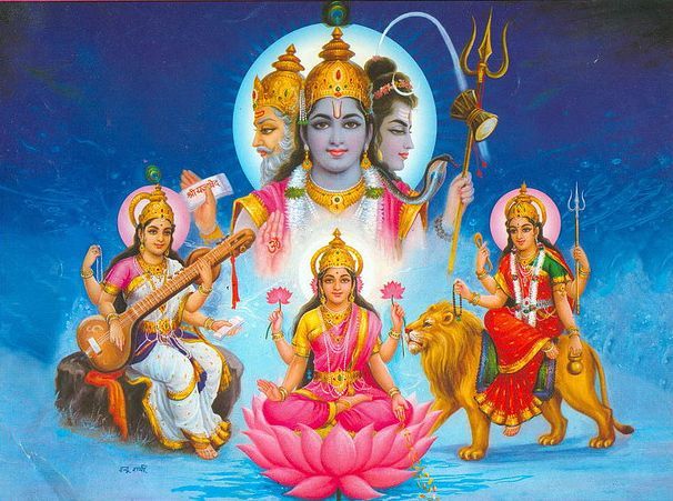 Hindu Cosmos - The Holy Trinity : Brahma Vishnu Mahesh (via...