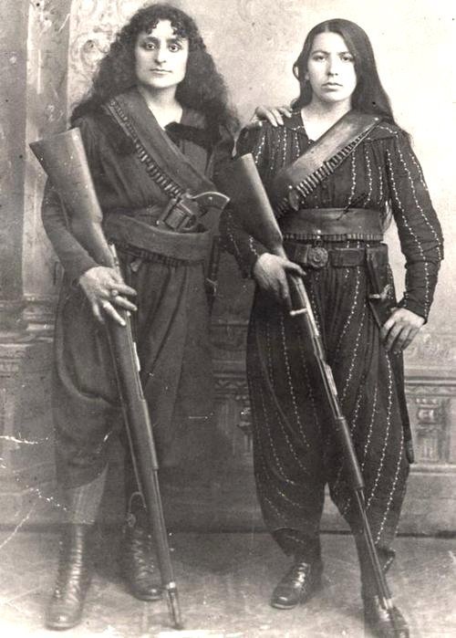 1895, female Armenian guerrilla fighters. Check this blog!