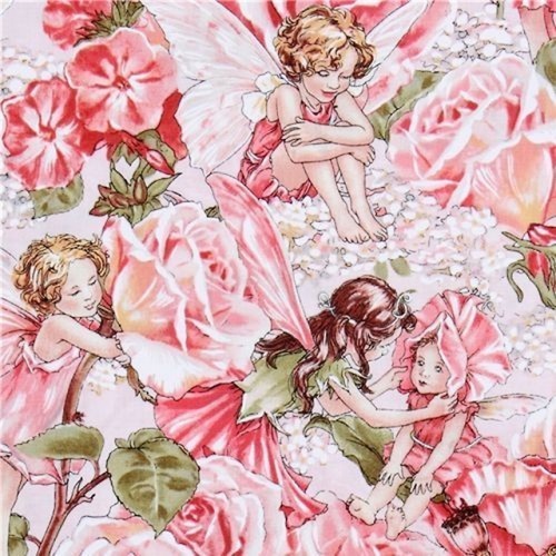 what-the-faeriequeene-fancies:Beautiful “Flower Fairies” fabric...