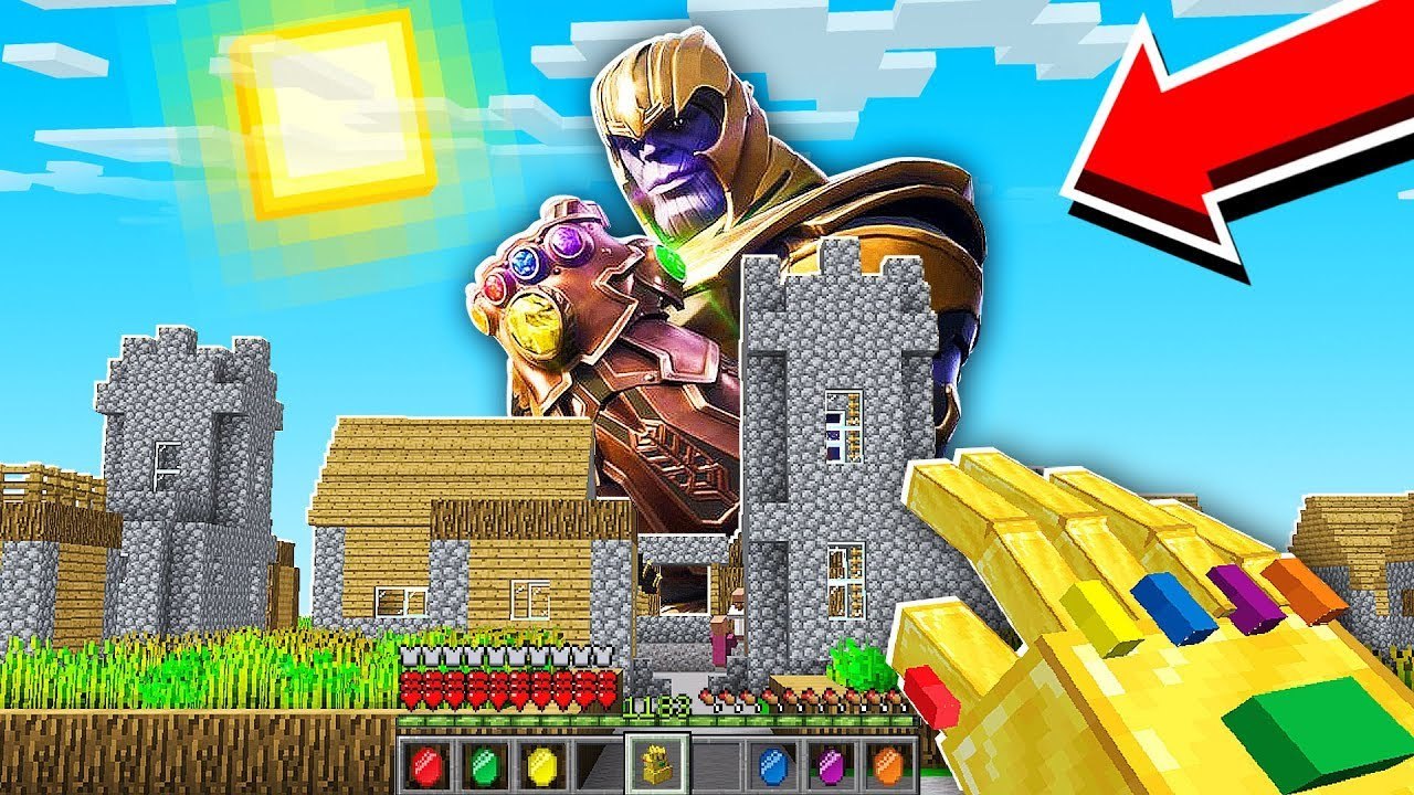 thanos minecraft skin meme