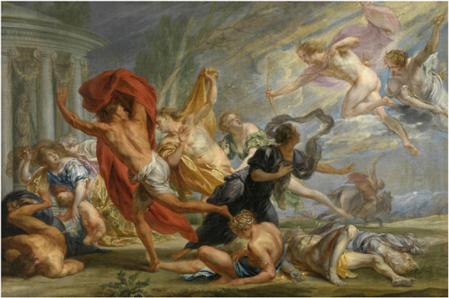 Artemis and Apollo kill the children of NiobeΗ Αρτεμης &kapp