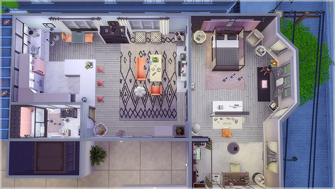 the Glamourista Apartment Perfect for a social... | Vicarious Sims