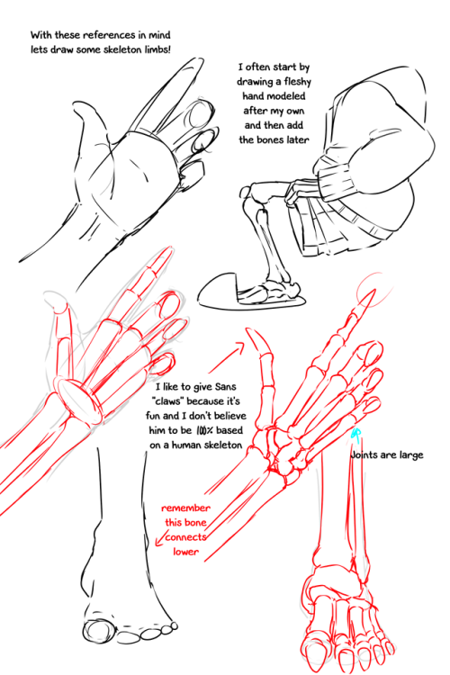 Skeleton Hand Drawing Tutorial ~ Drawing