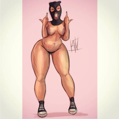 axart:#axcomix #thickchicks #skimask #chucks #curvychicks