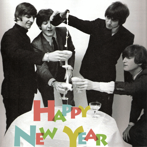 Image result for beatles happy new years gif"