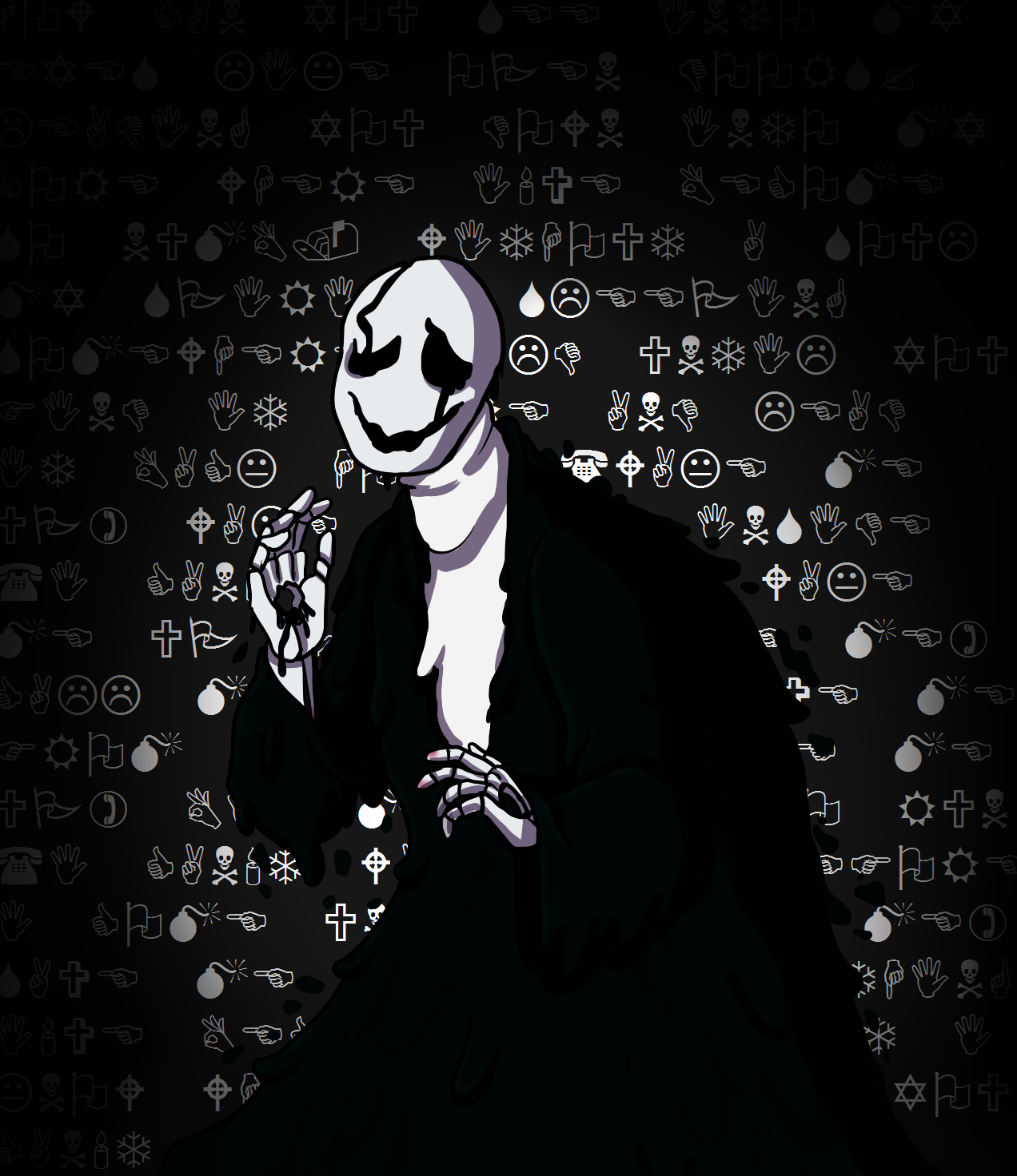 I see so much Gaster fan-art daily that now I can... - ʕノ•ᴥ•ʔノ ︵ ┻━┻