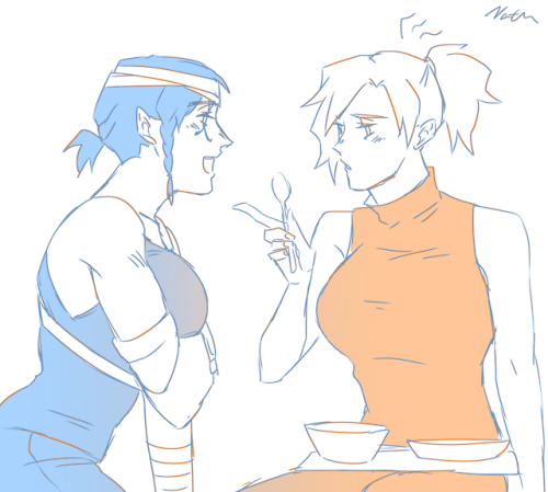 natu-hiroto:Pharah: Please let eat it!Mercy: I was so worried...