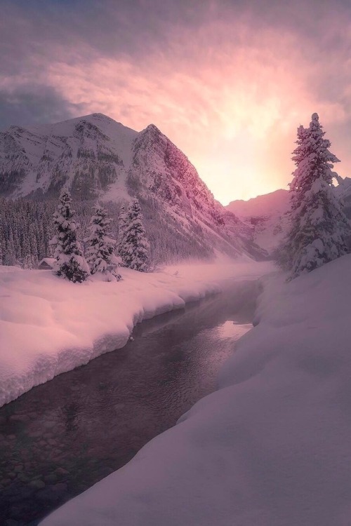 maureen2musings:Lake Louise at sunsetsentinelphotography