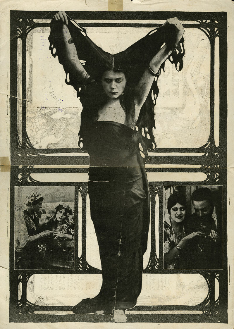 1910scinema:
“Shocking Theda Bara in a poster for Sin (1915)”