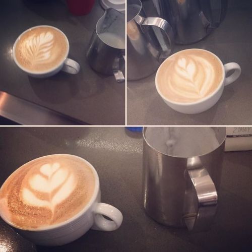 Flat white adventures. #latteart #tulip #rosetta...