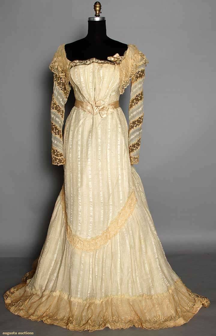 Ephemeral Elegance — Silk Tea Gown, ca. 1900 via Augusta Auctions