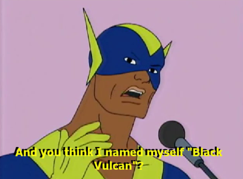 superheroesincolor:Black Vulcan Vs Racial Profiling...