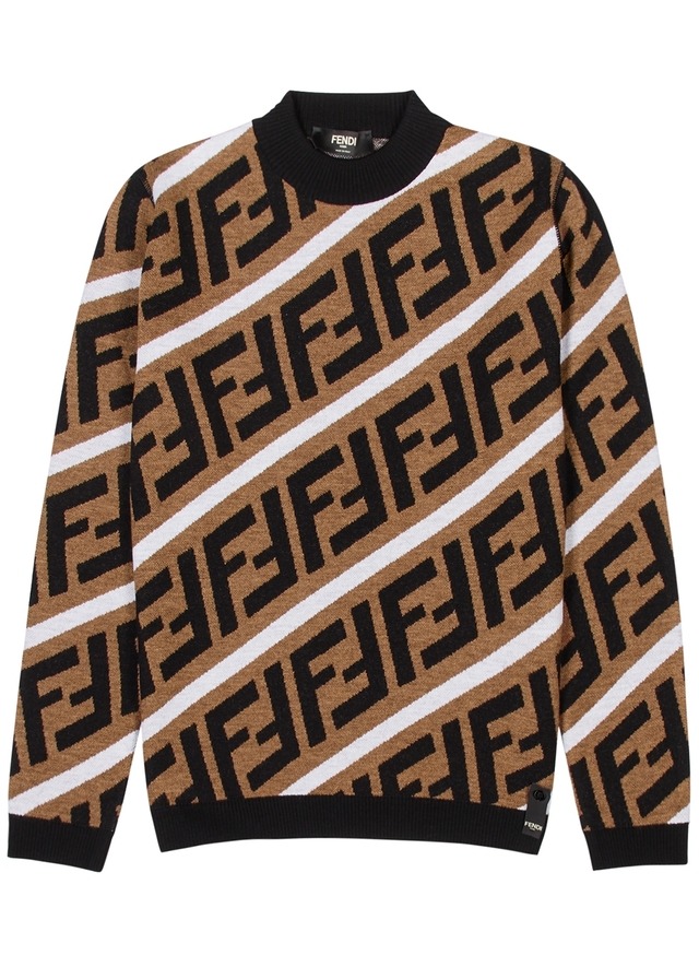 Brown Fendi Diagonal Monogram SweaterFendi fosters...