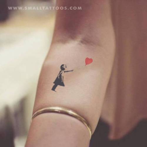 Banksy’s balloon girl temporary tattoo, get it here ►... temporary