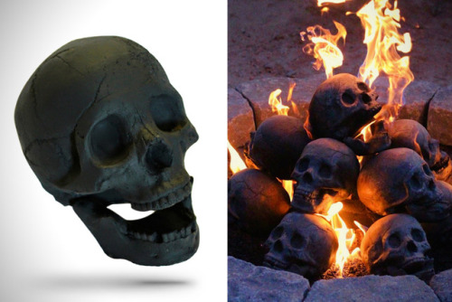 jebiga-design-magazine:Skull Gas Fireplace LogsDesigned to...