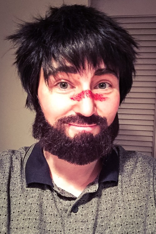 Garret Hawke makeup test! Beard needs tweaks, and the wig still...