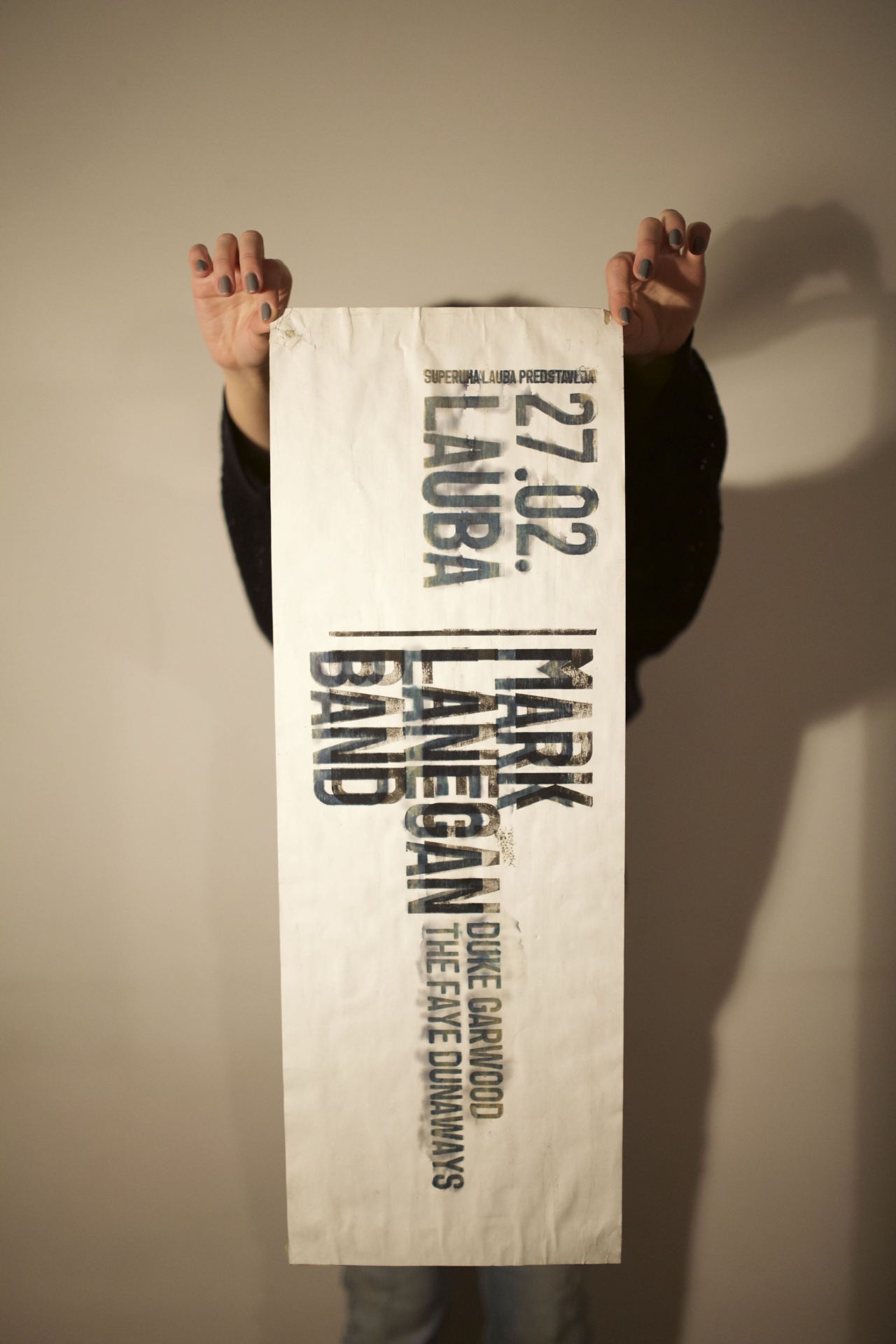 oil ink and cyanotype print on 120 g/m2 paper concert // Mark Lanegan // Lauba // Žedno uho