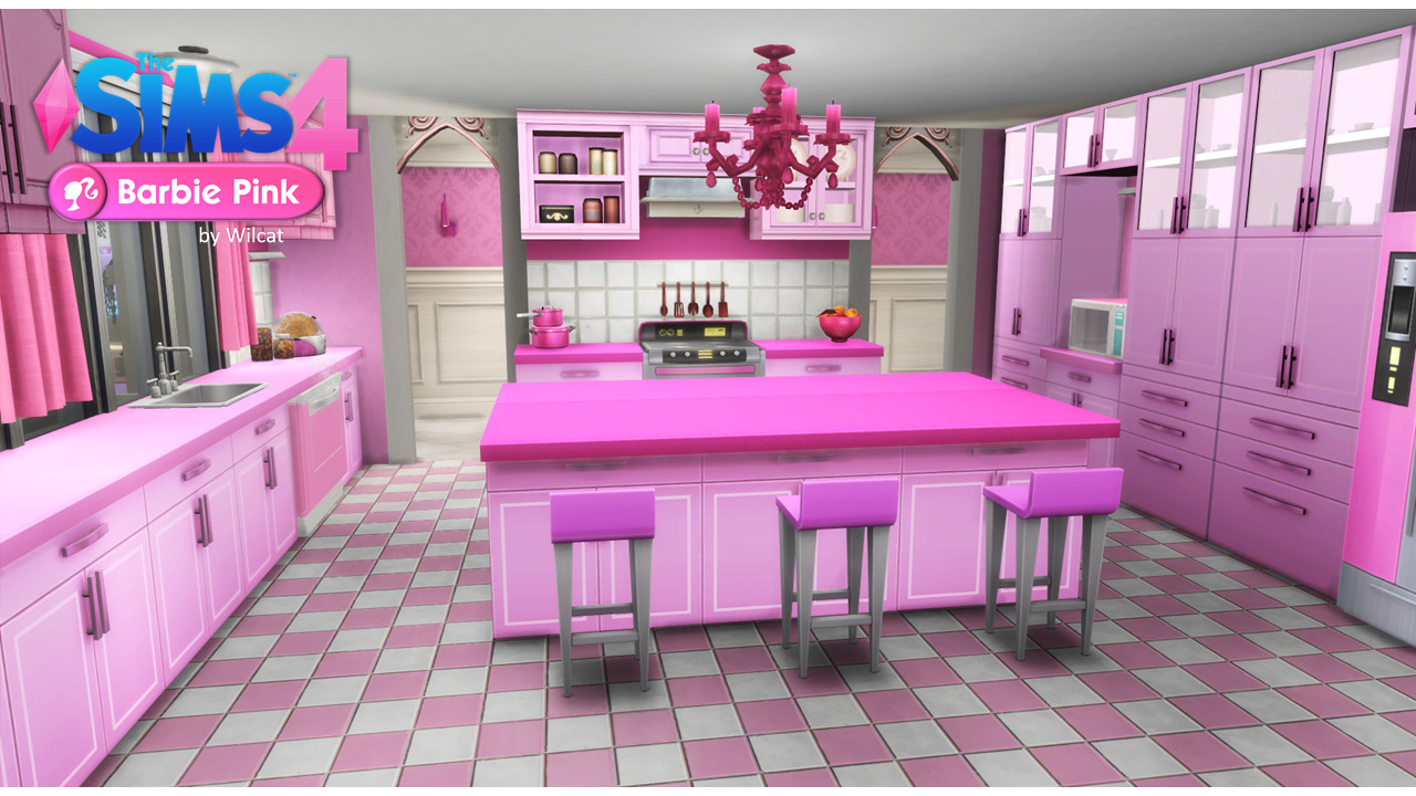 barbie doll pink kitchen