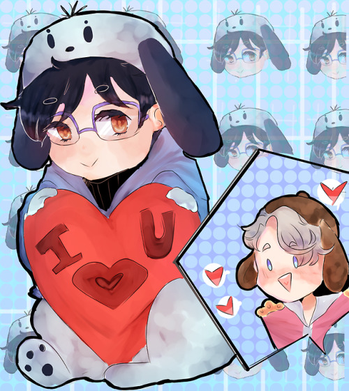 myart viktuuri pochayuuri pompomvik vikturi victuuri victuri pocha!yuuri pompom!vik yuri on ice yuuri katsuki viktor nikiforov art