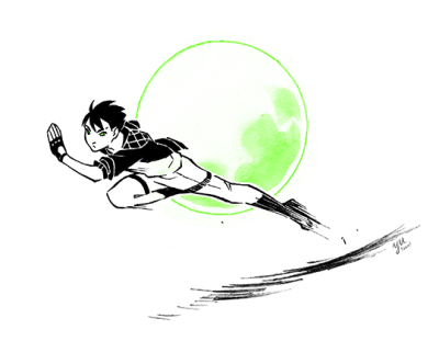 Inktober #14: Sprint! This one’s pretty simple because I am still feeling Not Great. But! I’m going to get lots of sleep and...