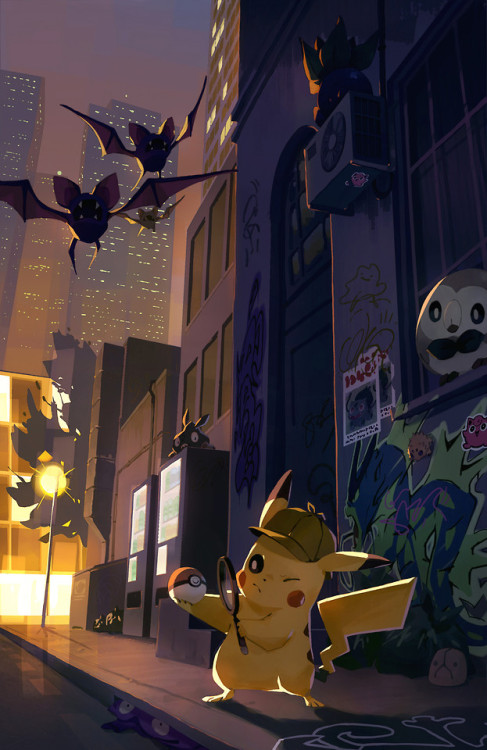 pixalry:Pokemon: Detective Pikachu Illustrations - Created by...