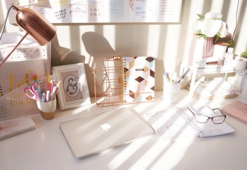 the-girlygeek:soaking up the sunbeams at my desk this morning ☀️