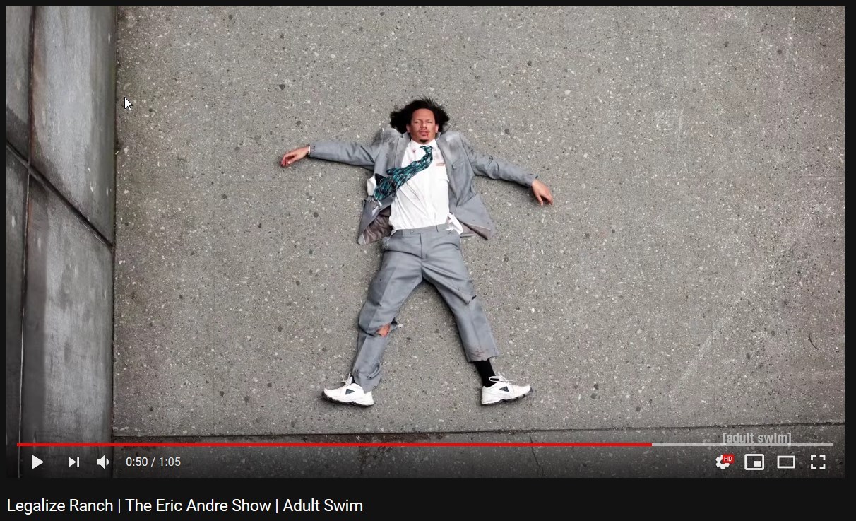 simtunes:
“youtube took down all annotations so now all the eric andre show clips that used to end with linked annotations like “subscribe to adult swim” and stuff just end in this 15 second silent shot of eric lying on the ground dead
”