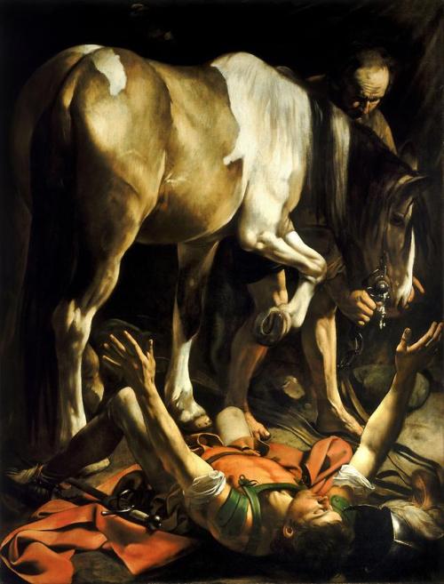 artist-caravaggio:Conversion on the Way to Damascus,...