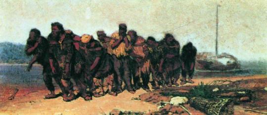 Barge Haulers on the Volga, 1870, Ilya Repin