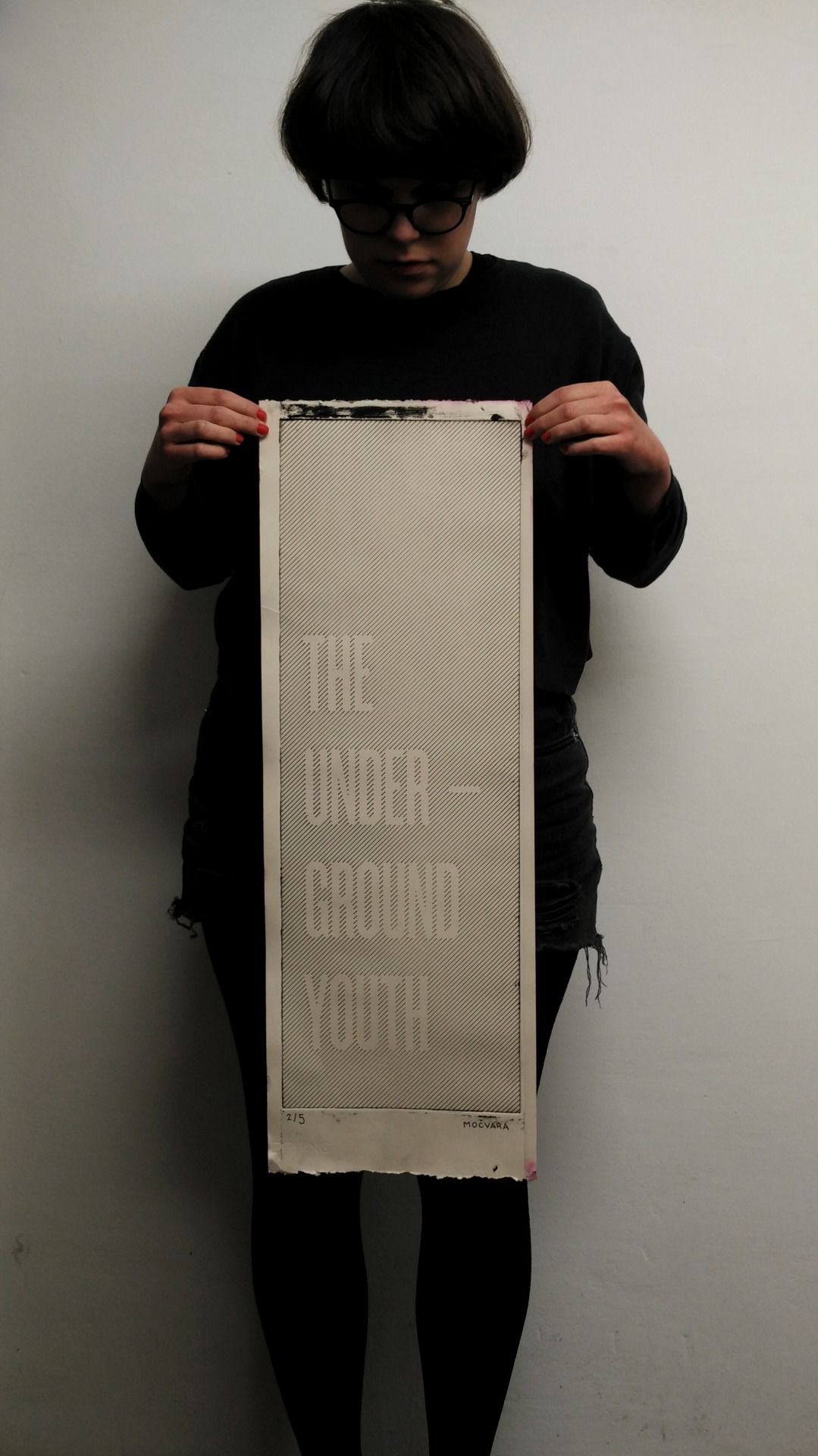 The Underground Youth // 02.05. / Močvara // intaglio on 240g cotton paper, handwriting by Lana Grahek