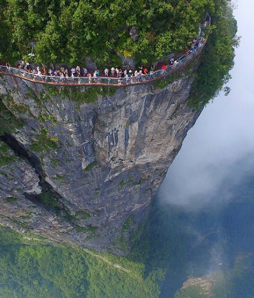 coiour-my-world:Sheer madness ~ a thousand metre cliff ~...