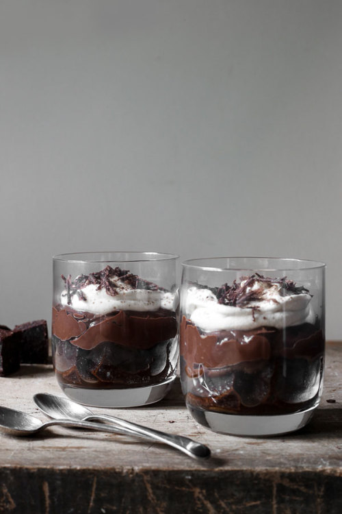 sweetoothgirl:Chocolate Brownie Espresso Trifles...