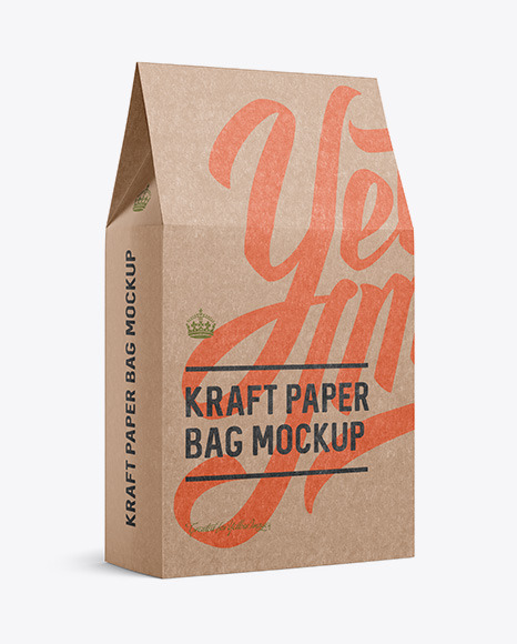 Download deSymbol — Kraft Paper Box Mockup - Halfside View Download...