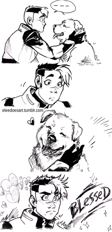 eleedoesart:This doggo is so cute, Shiro went full Steven...