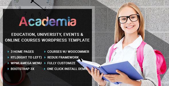 Academia v2.4 - Education Center WordPress Theme Nulled