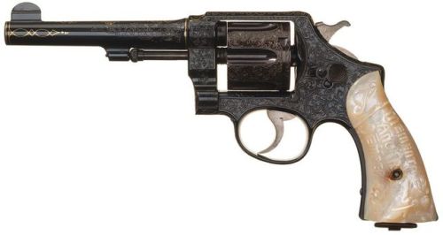 peashooter85:Engraved US Smith & Wesson M1917 double...