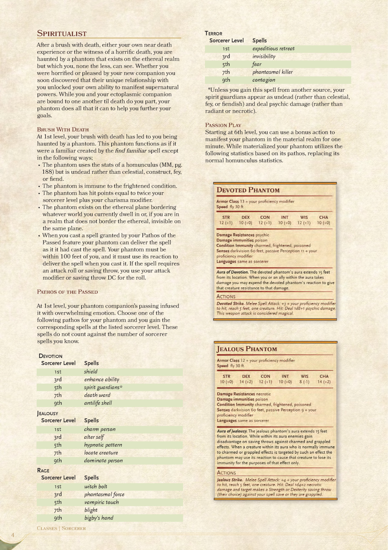 dnd-5e-homebrew: Greenheart and Spiritualist... - Knowledge. Power ...