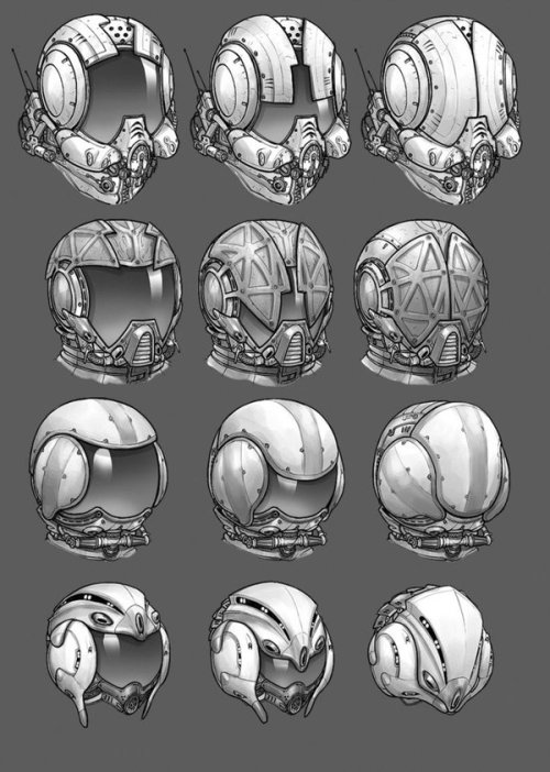 anatoref:Sci-fi Helmets