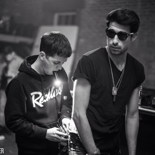 . @DWHY with his tour manager @RonnieWinters behind the scenes....