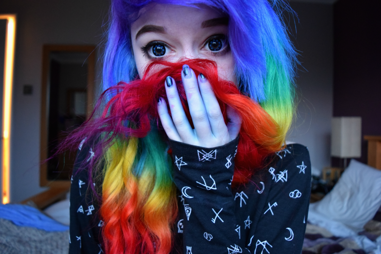 ﾟ Ellen W I Dyed My Hair Rainbow Again Yay W