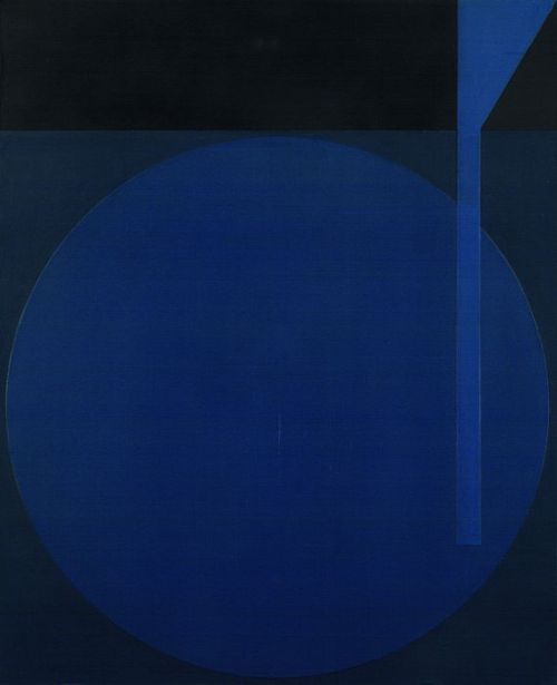 noir-de-mars:Fritz Ruoff - Schwarz über Blau, 1967. Relief of...