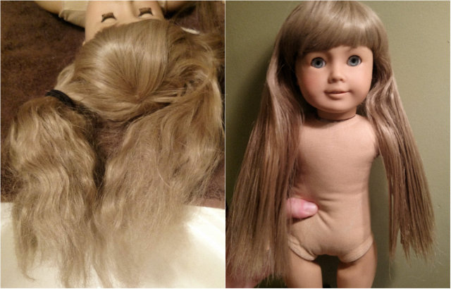 combing american girl doll hair